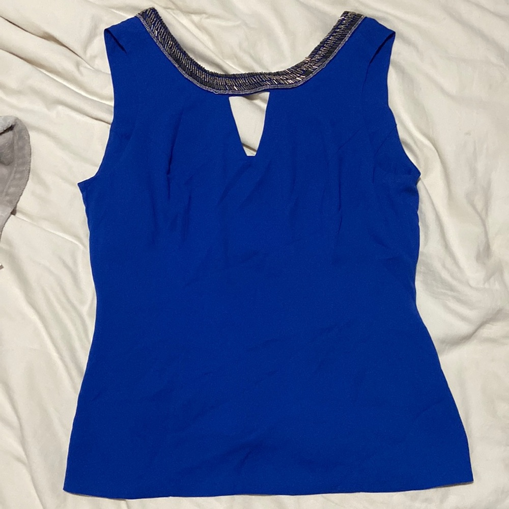 Xoxo blue sequin top